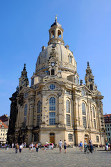 Fototapeta na wymiar The Dresden Frauenkirche in Dresden, Germany.