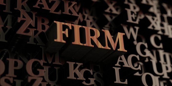 Firm - Wooden 3D rendered letters/message.  Can be used for an online banner ad or a print postcard.