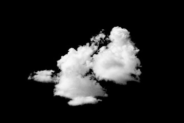 Fototapeta na wymiar White cloud on black