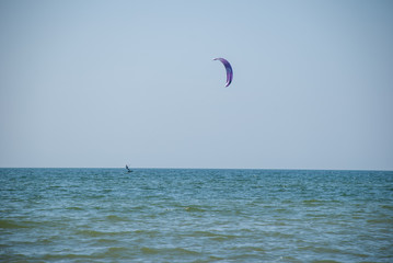 kiting on the sea