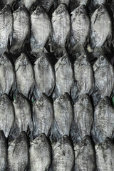 Obraz premium Street market fresh fish display, Binh Tay Market, Ho Chi Minh City, Vietnam