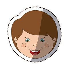Boy cartoon icon. Kid childhood little people and person theme. Isolated design. Vector illustration