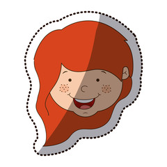 Girl cartoon icon. Kid childhood little people and person theme. Isolated design. Vector illustration