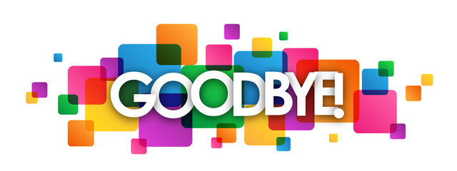 "GOODBYE" Vector Banner Card