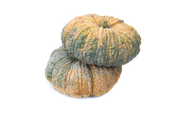 fresh asian pumpkin on white background