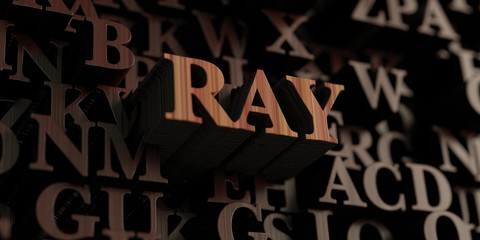 Ray - Wooden 3D rendered letters/message.  Can be used for an online banner ad or a print postcard.