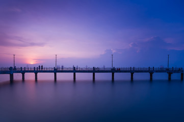 Fototapeta na wymiar a bridge in the sea