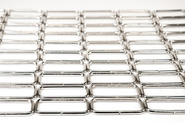 Iron loop / View of dirty iron loop on white background.