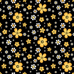 Floral seamless pattern in Khokhloma style