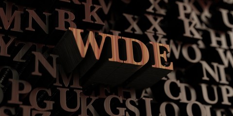 Wide - Wooden 3D rendered letters/message.  Can be used for an online banner ad or a print postcard.