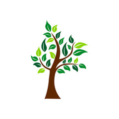 Tree shape and foem symbol.S tylized vector tree logo icon. tree vector icon logo isolated. Natural eco product logo