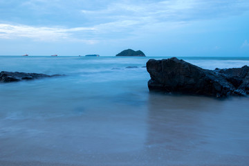 the Samila beach, Songkhla province, Thailand