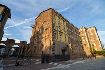View of the Rivoli Castle in Rivoli near Turin, Italy