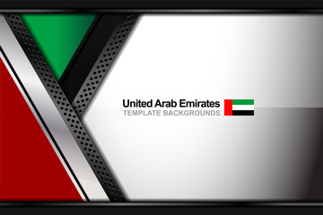 United Arab Emirates Flag Color Backgrounds, vector illustration