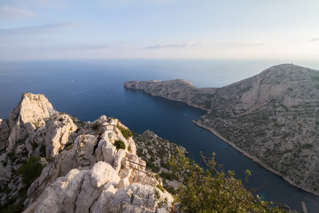 Calanques near Marseille and Cassis in south of France