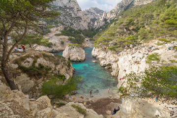 Calanques near Marseille and Cassis in south of France