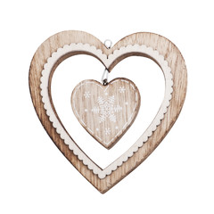 Christmas decoration wooden heart