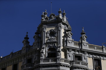 Fototapeta na wymiar LA GRAN VÍA CALLE DE MADRID,ESPAÑA 