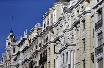 Naklejka premium LA GRAN VÍA CALLE DE MADRID,ESPAÑA 