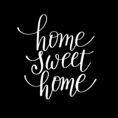 home sweet home handwritten calligraphy lettering quote