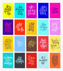 set of 20 calligraphy posters with hand lettering motivational a