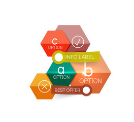 Abstract infographic geometric templates