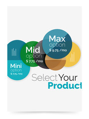 Business cover brochure design with select option diagram