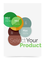 Circle business brochure template with options