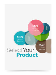 Business flyer circle abstract background