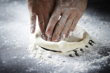 Obraz premium pizza dough