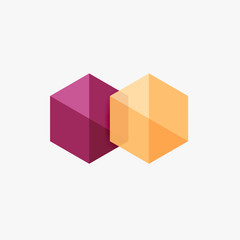 Fototapeta premium Blank geometric abstract business templates, hexagon layouts