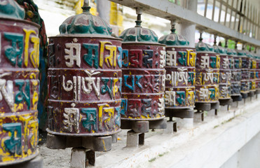 Fototapeta premium Tibetan prayer wheels