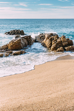 Nice beach in Olot, Girona