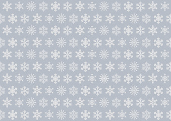 雪の結晶の背景模様イラスト（グレー背景）
