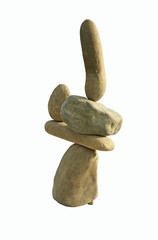 Pyramid of gray stones