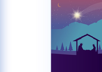 Obraz na płótnie Canvas Christmas nativity scene of baby Jesus 