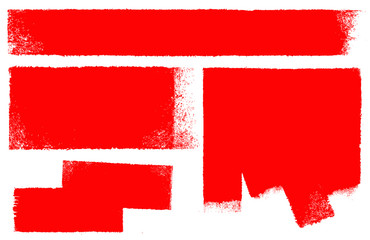 Banner Set rot, Farbroller Textur