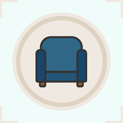 Armchair color icon