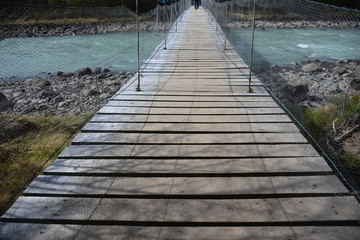 Obraz premium Hanging bridge at Patagonia Chile