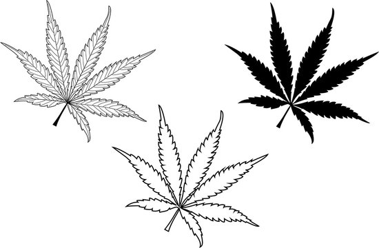 cannabis, cannabis leaf set,