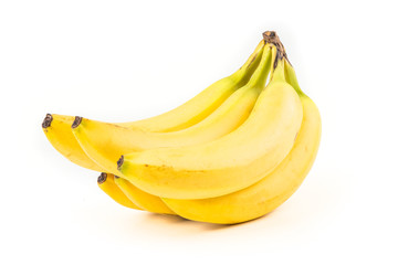 Bunch of bananas isolated on white background