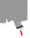 Anstrich mit Farbroller - Graue Fläche mit Textur 