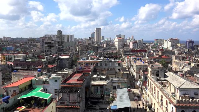 Bird's-eye view of the central Havana city.