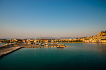 Fototapeta premium Morning view at sea harbour
