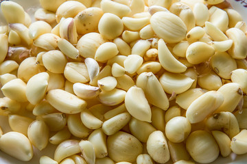 Garlic cloves background