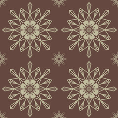 Obraz premium Christmas snowflakes seamless background. 