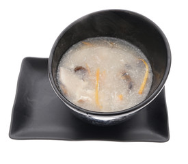 Chinese food. Chicken soup with vegetables