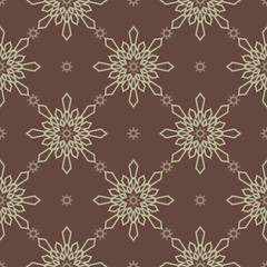 Christmas snowflakes seamless background. 