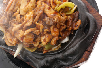 Chinese food. Chicken pork and veal terrine hot soue sweet