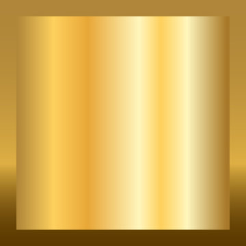 Gold texture vertical square pattern in frame. Light realistic, shiny, metallic golden gradient template. Abstract fashion metal decoration. Design for award, sale, background. Vector Illustration